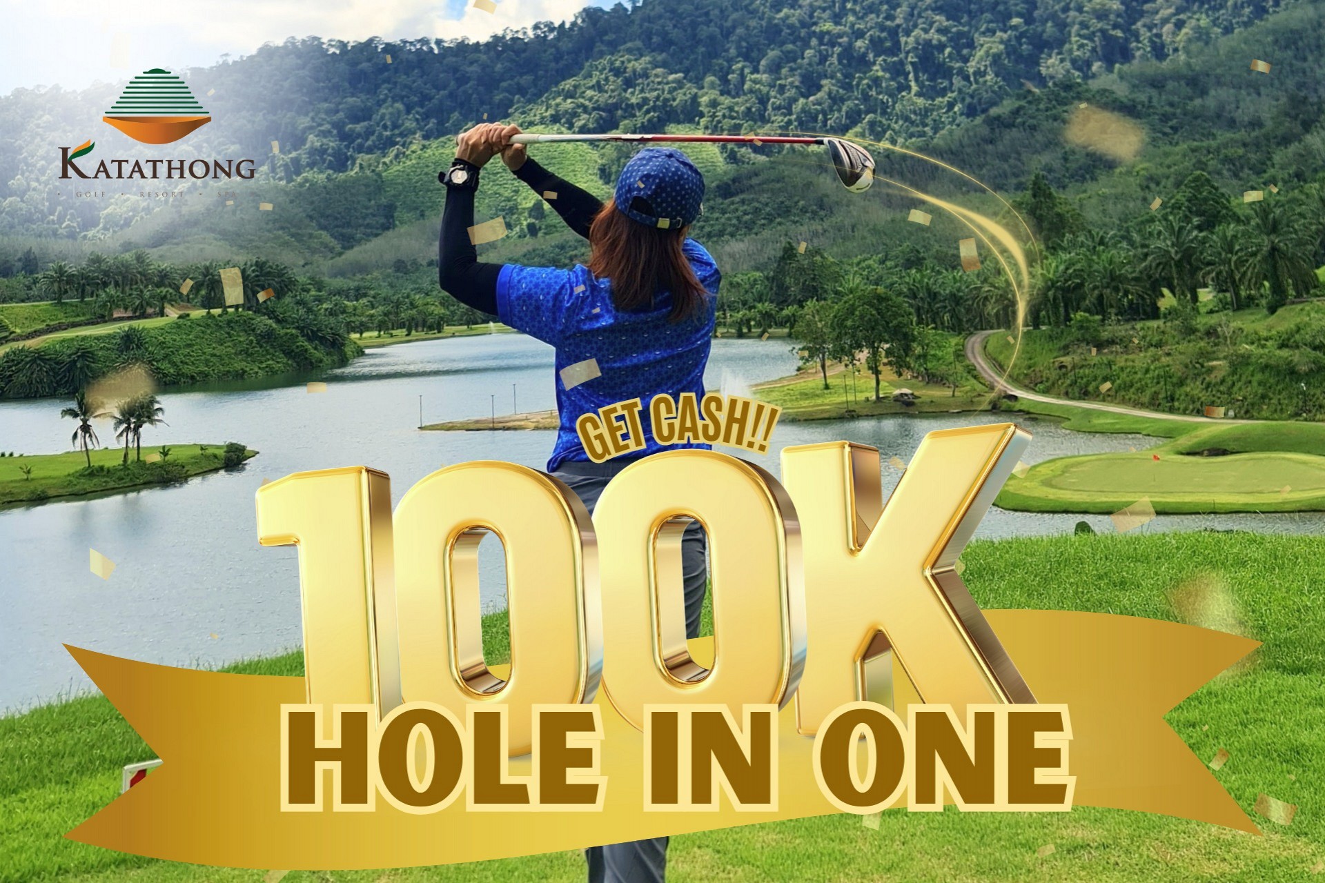 One Shot, Win 100K! 🏆 Hole in One #Hole 10 🔥 Win 100,000 THB instantly! 💸